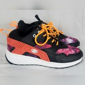 Heelys Youth Girls Shoes With Wheels Size 5 Y Black Pink Cosmic Lace Up